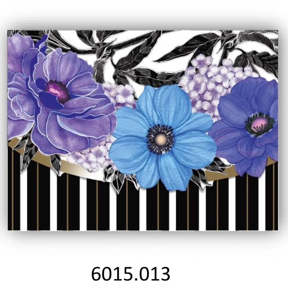 Pictura Sienna's Garden Collection Black Stripe Garden Embossed Purse Note Pad